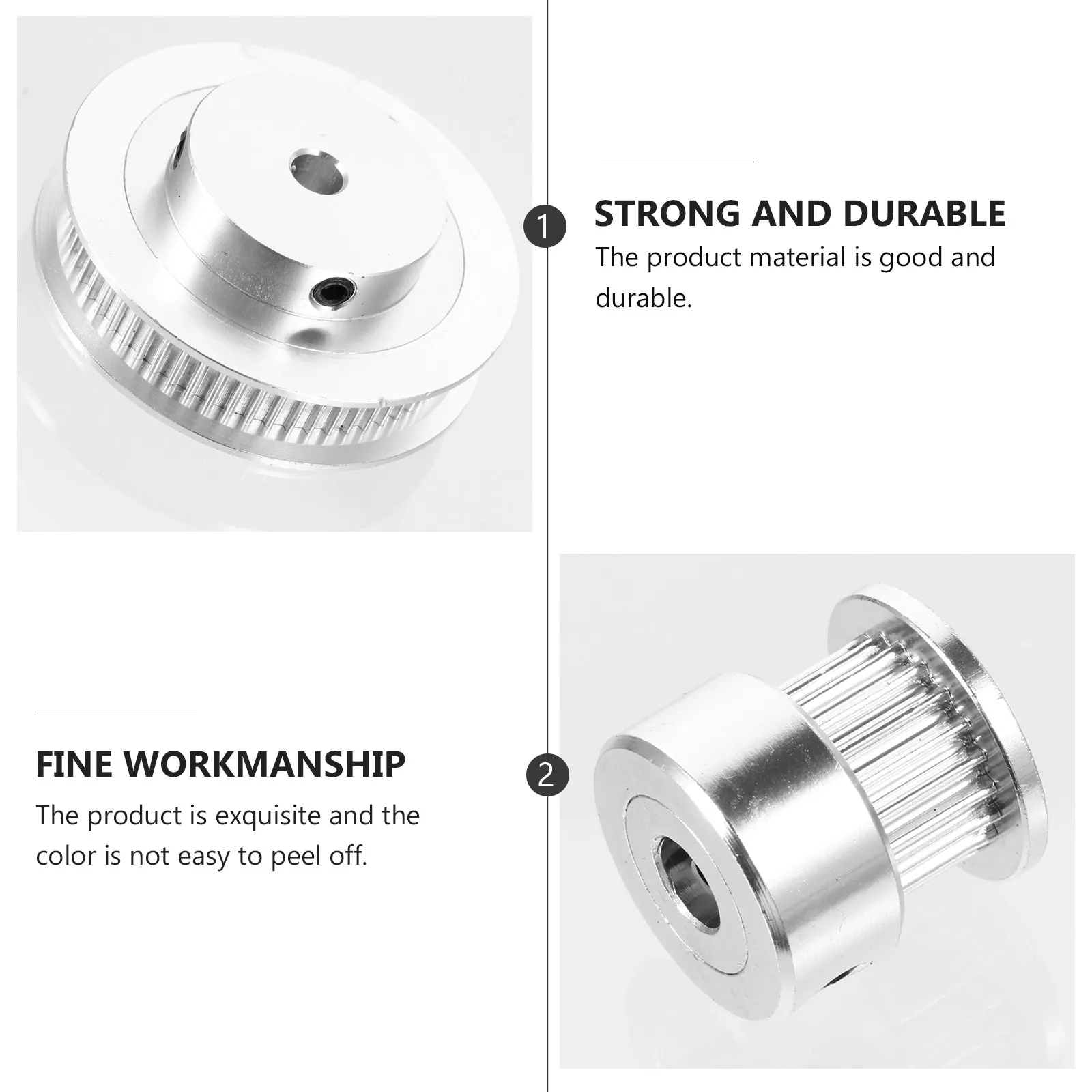 1Set Precision Aluminum Alloy Synchronous Wheel Reduction Gear Set Low Noise Buffer Efficiency Transmission Pulley