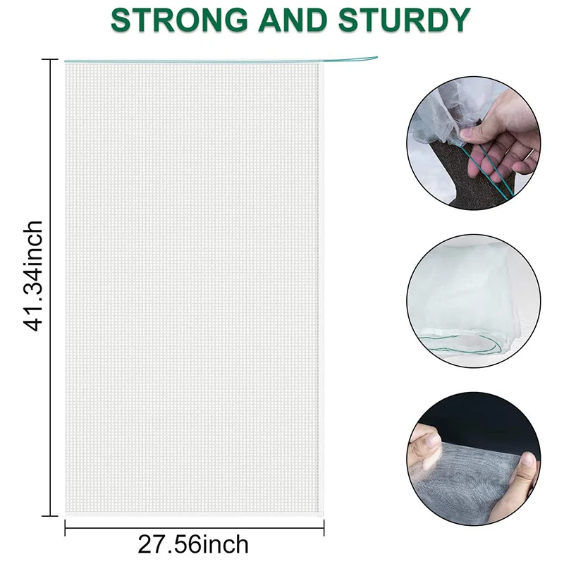 Exquisite-5 Packs Of Garden Plant Protection Nets With Rope, Tomato Protective Cover Garden Plant Isolation Bags For Vegetable