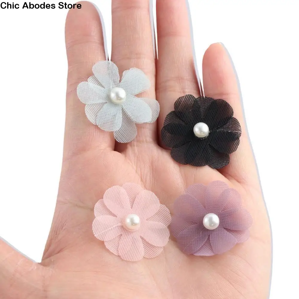 

10pcs Pearl Stamens Clothing Decoration Artificial Flower Multilayer Cored Flowers Clothing Applique DIY Crafts Handmade