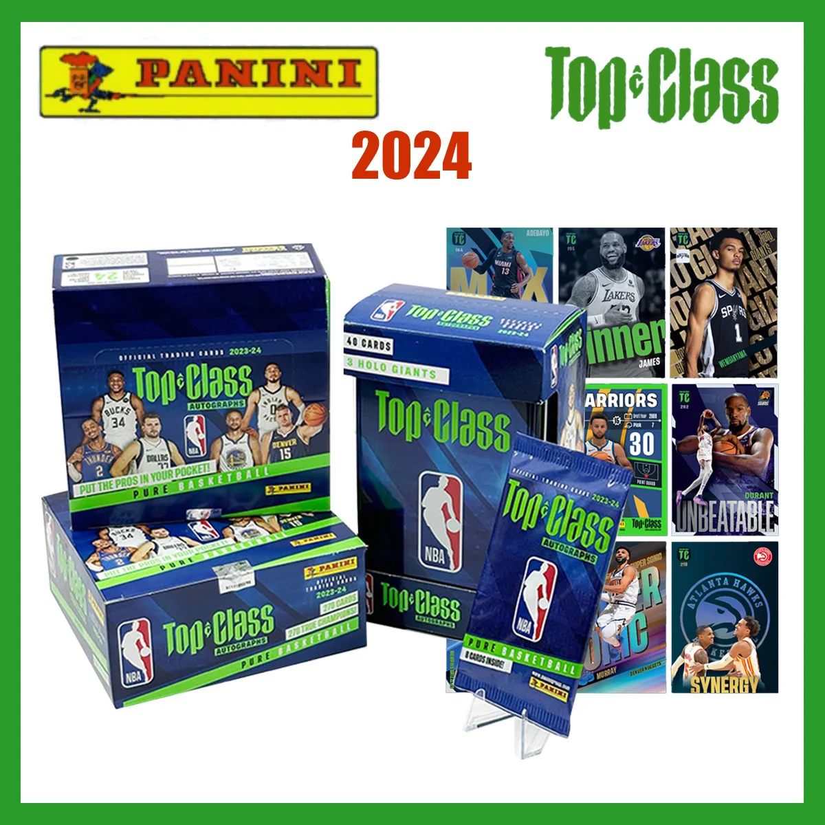 

Panini NBA 2024 Collection Cards Top Cards Gift Game Class Stephen Curry Rare Panini Star Basketball Doncic Card Book Blind Box