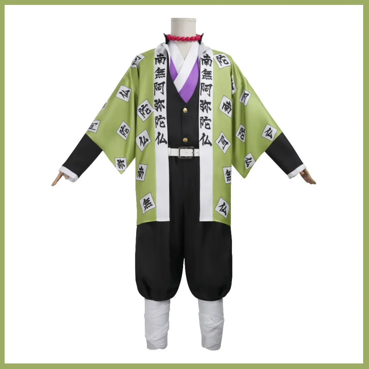 

Himejima Gyomei Косплей Костюм Монах Печать Наружный Драпированный Парик Командная Униформа Браслеты Мужской Карнавальный Костюм Хэллоуина