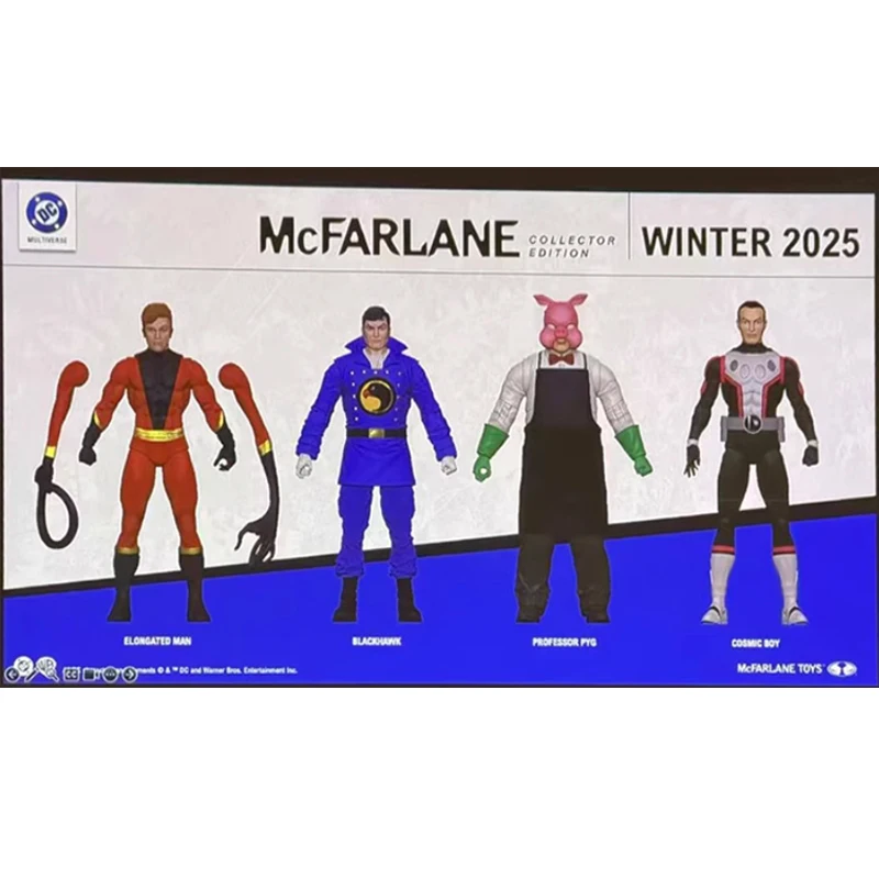 

McFarlane Toys Elongated Man Darkhawk Professor Pyg Cosmic Boy 7in Фигурка Коллекционное издание DC Multiverse Модель Куклы
