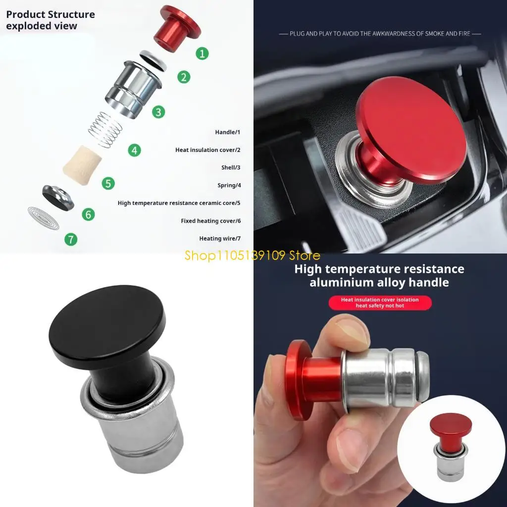 

P5ED Aluminum 12V Car Cigarettes Universal Fit Mixture for Vehicles