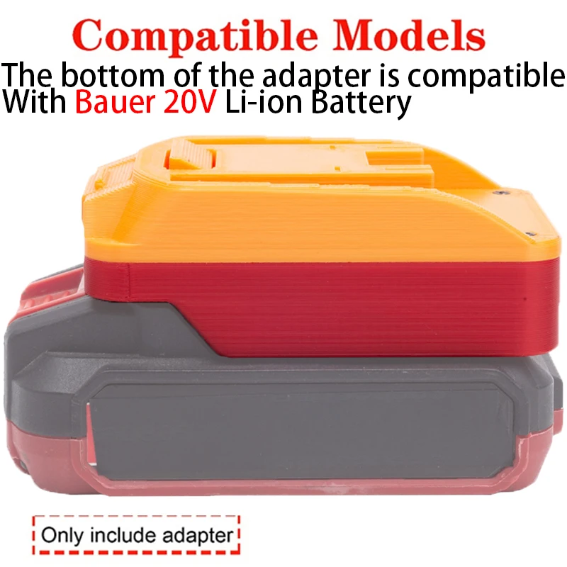 Imagem -02 - Adaptador de Bateria Worx-li-ion Acessório para Ferramenta Elétrica 6pin Conversor para Bauer 20v