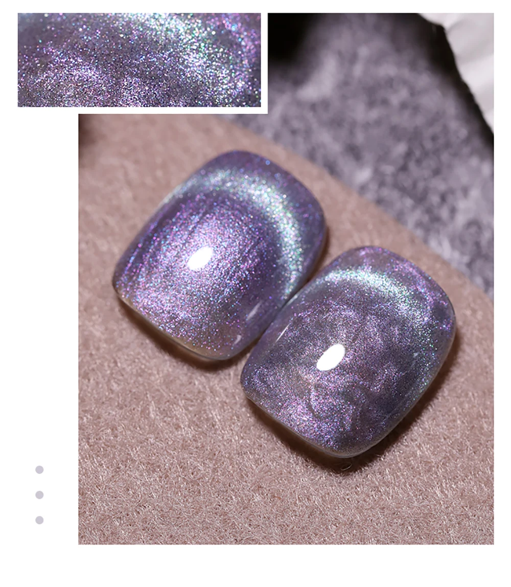 Vendeeni 6 Farben Perlmutt-Faden Katzenaugen-Nagelgel-Set Magnetischer UV-LED-Soak-Off-Gel-Lack Aurora Katzenaugen-Gel-Lack – Detail 3