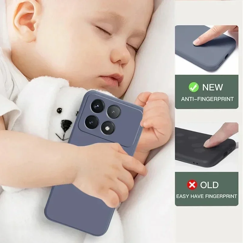 السائل سيليكون MagSafe الهاتف لينة الحال بالنسبة POCO F7 الترا برو X7 X6 F6 M7 M6 C75 65 5G المغناطيسي شحن لاسلكي غطاء وقائي