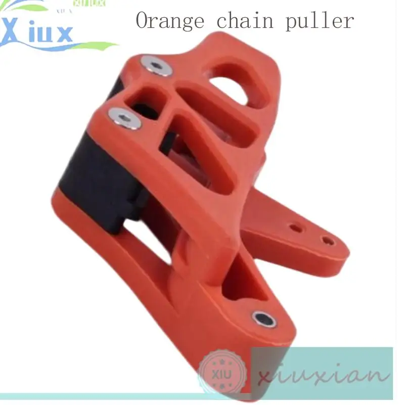 Orange off-road chain puller drag chain rear arm guide protective bracket