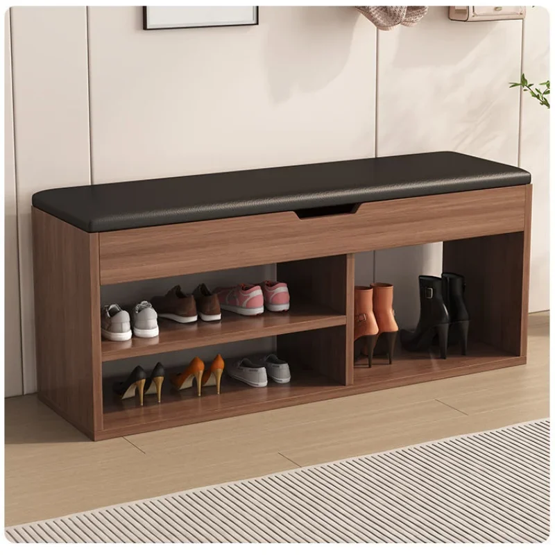 Nordic Solid Wood Shoe Changing Stool Home Door Shoe Cabinet Seat Stool Integrated Home Shoe Rack Seated Shoes Stool Door Stools