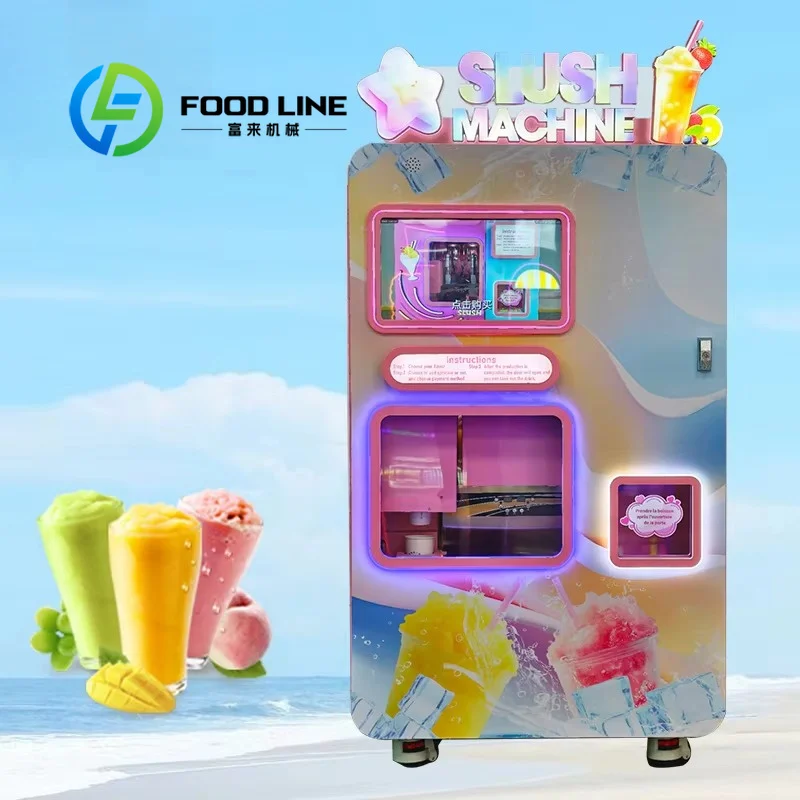 Adjustable Slushie Vending Machine Flexible Syrup Water Mix Ratio Setup Customize Sweetness Level To Match Different