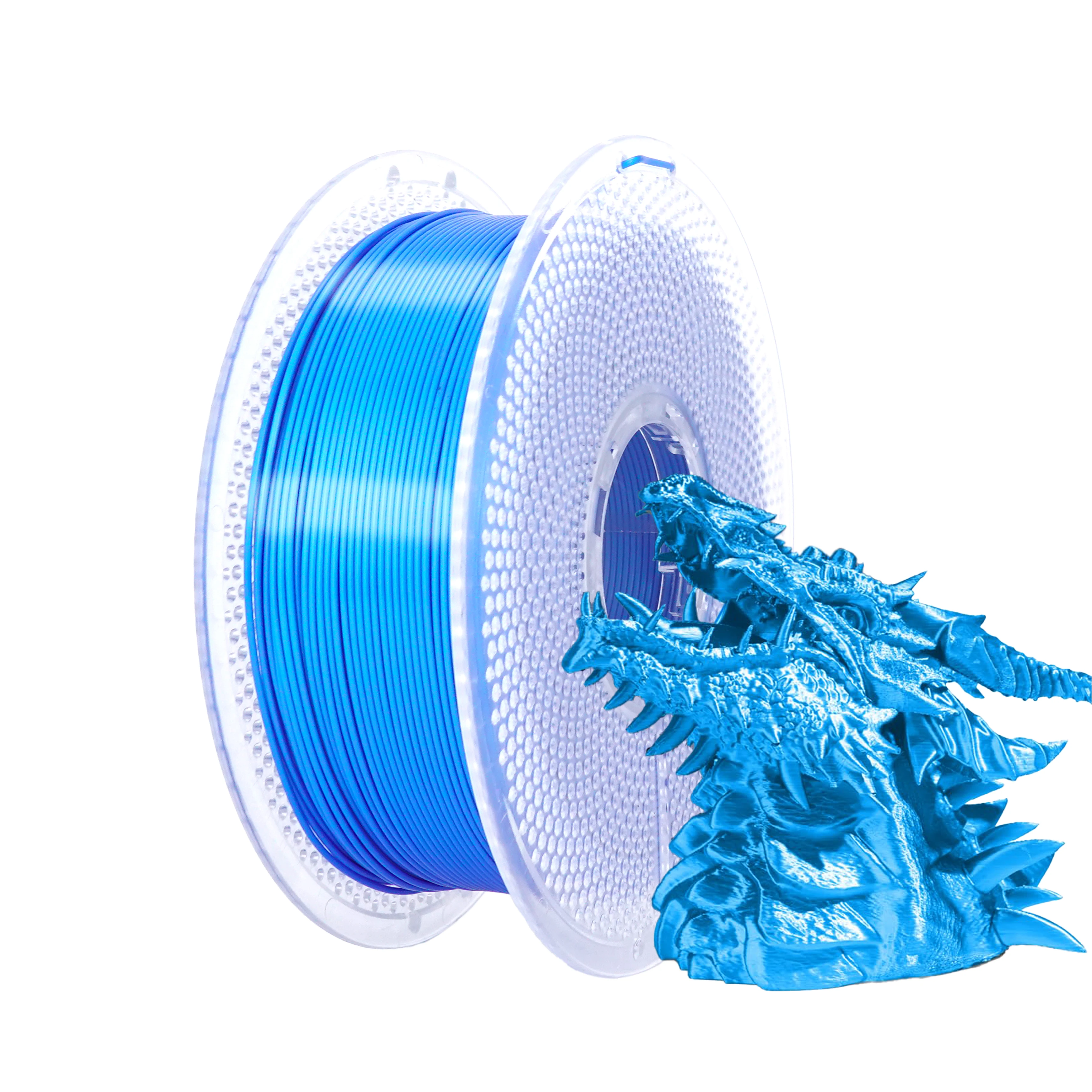 

Шелковый PLA+ филамент 1 кг, 1,75 мм, гладкий шелк для стабильной печати, 1 кг (2,2 фунта) филамент для 3D-принтера, PLA+ 1 кг, небесно-голубой