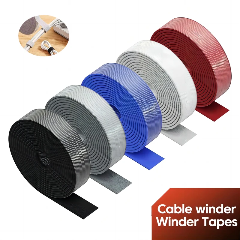 自己粘着ケーブル収納ファスナーテープ、再利用可能なケーブルパンティー、両面、フックループ、ケーブルタイ、ワイヤー管理ストラップ