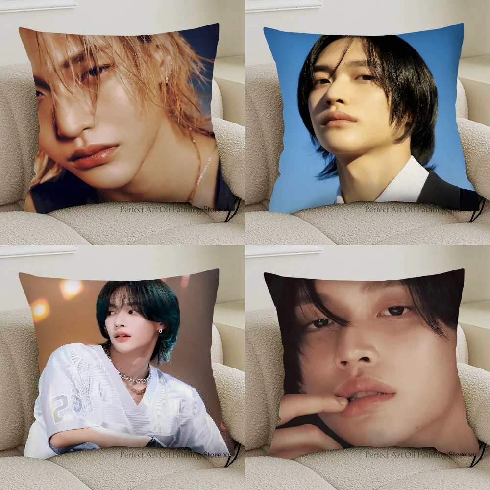 1PC Kpop-Wonbin Pillow Case Square Pillow Cushion Cover Bedroom Sofa Room Decoration Casual Pillow Cover