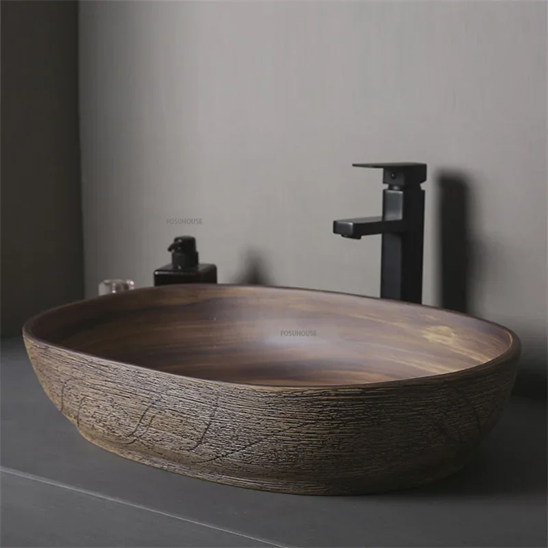 Modern wash basin hotel bathroom ceramic wash basin with bathroom base