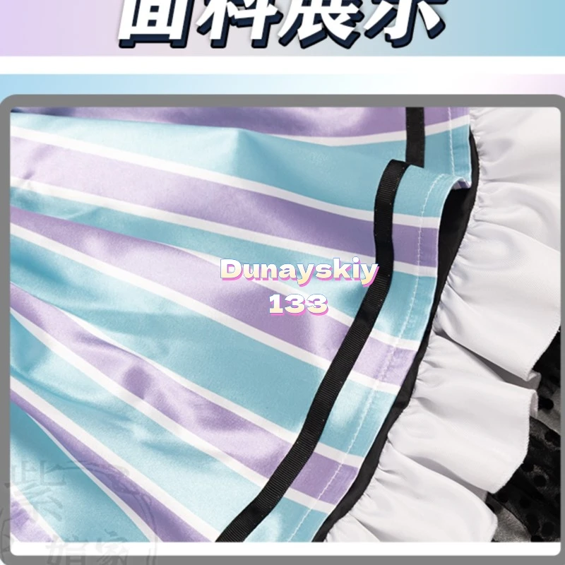 أزياء حورية البحر الصغيرة التأثيرية للنساء فستان الخادمة NIKKE آلهة النصر x معرض مقهى ملابس الهالوين الأنيمي