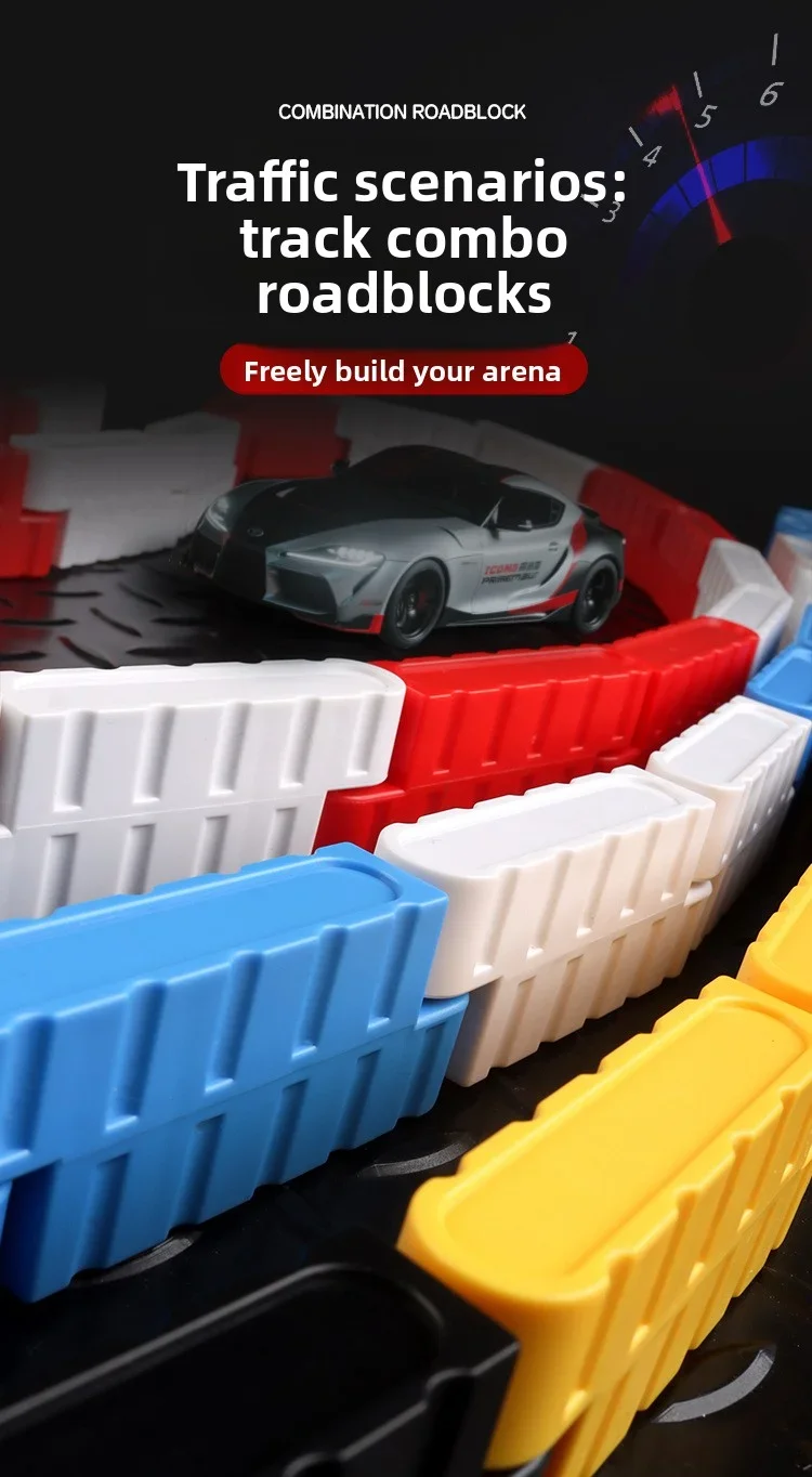 

RC Car Road Barriers Remote Control Car Accessories Drifting Race Track Barrier Traffic Splicing Stereo Roadblock Traffic Scene