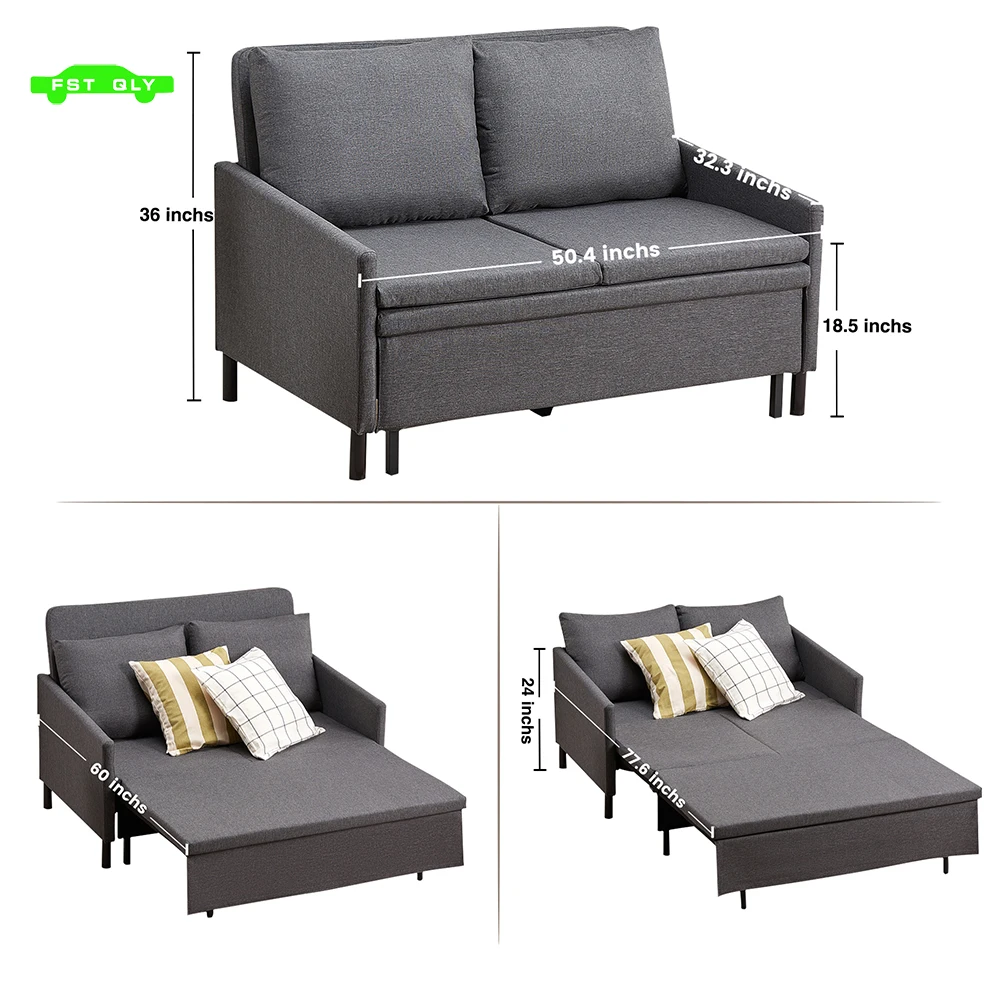 Pull Out Sofa Bed, Convertible Sleeper Sofa, Loveseat Sofa Bed with Storage, Sleeper Sofa Couch, Couches for Living Room, Bedroo