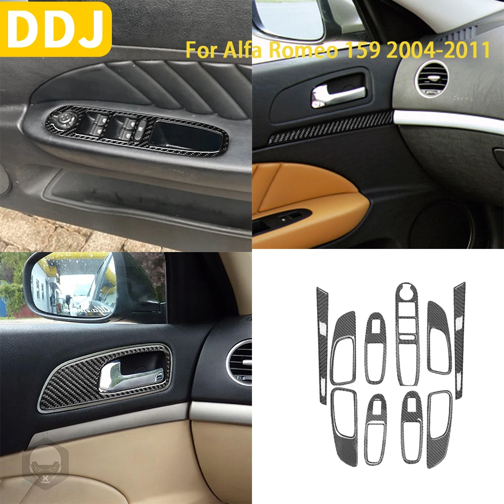 

For Alfa Romeo 159 2004 2005 2006 2007 2008 2009 2010 2011 Accessories Carbon Fiber Car Interior Door Panel Trim Sticker Styling