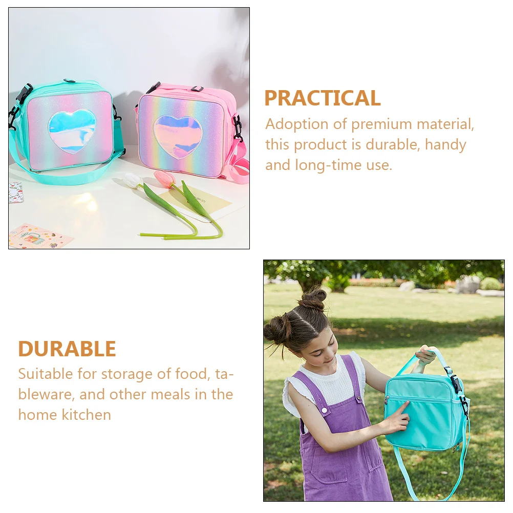 

Insulation Bento Bag Girl Lunch Greeter Insulated Bags for Food with Shoulder Strap