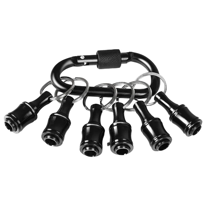 Portapunte Portapunte per cacciavite esagonale da 1/4 di pollice Barra di prolunga Portachiavi Adattatore per vite Portapunte da trapano Nero