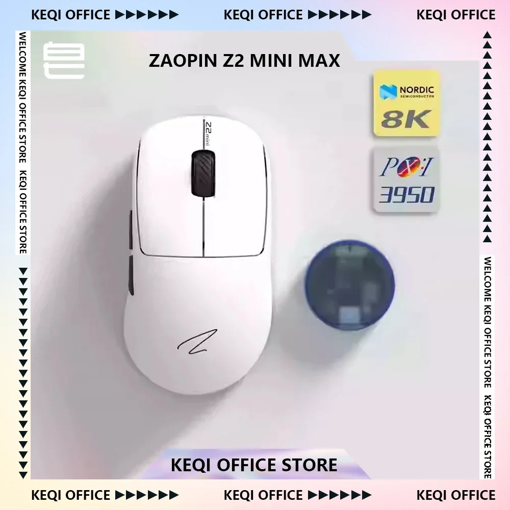 

Zaopin Z2 Mini MAX Gaming Mouse PW3950 Low Delay 8K Lightweigh Three Mode Wireless Bluetooth Mice Customized PC E-sports Gifts