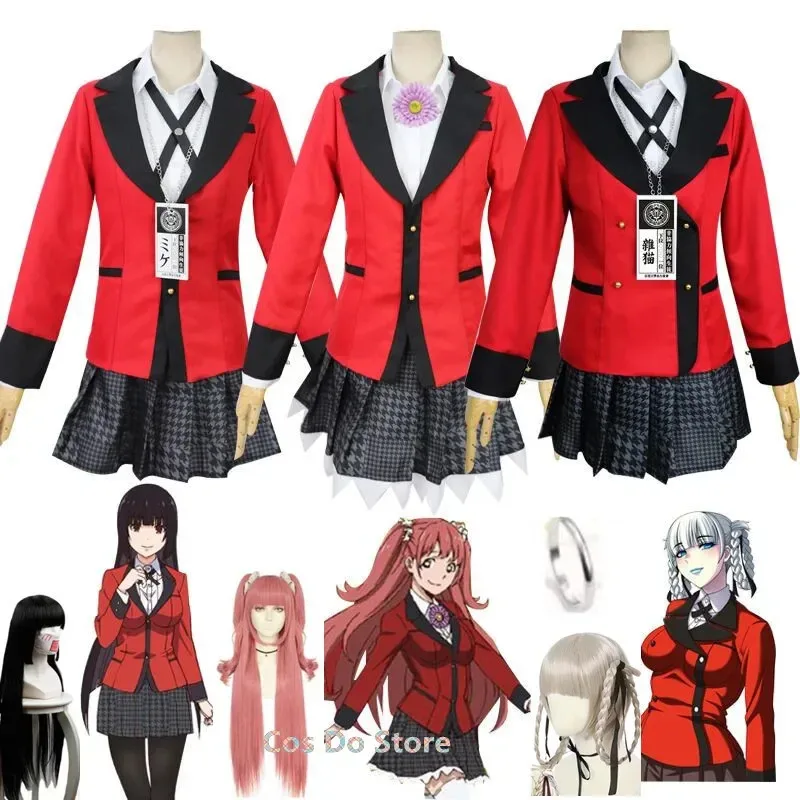 

New 2025 Anime Kakegurui Yumeko Costumes Kirari Momobami Uniform Cosplay Japanese School Girls Uniforms Suits ★ ★ ★ jj.