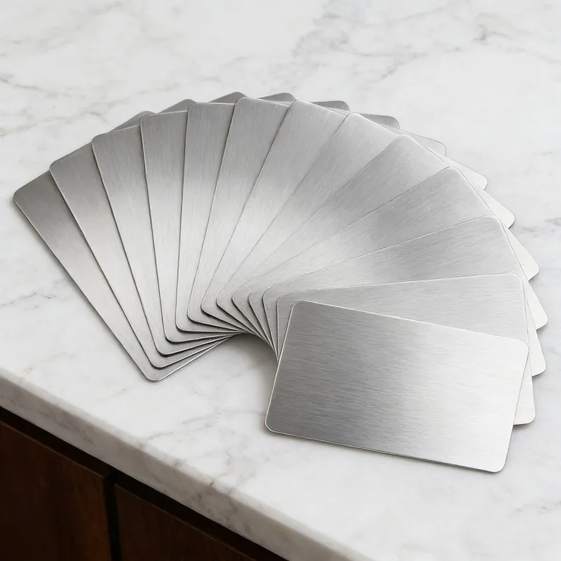 

6-Pack Matte Stainless Steel Business Cards Contact-Engravable Low-Key Premium for Freelancer Personal Branding