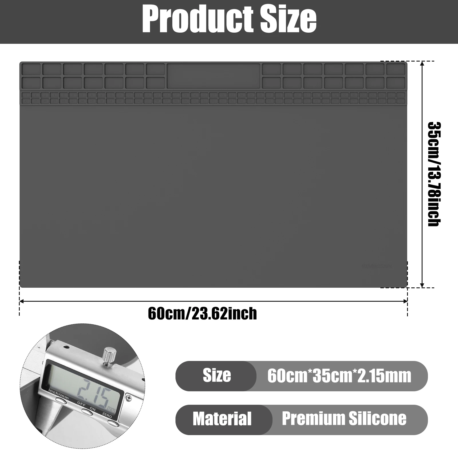 Magnetic Silicone Soldering Mat Electronics Work Mat BGA Soldering Gun Iron Workbench Protection Premium Heat Resistant for Comp