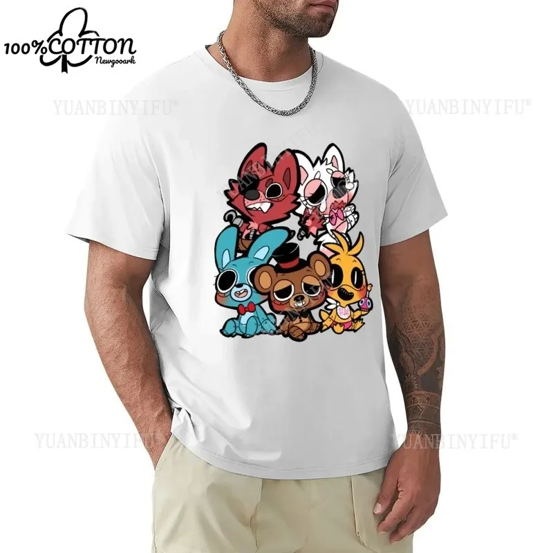 قائمة جديدة خمس ليالٍ في قميص Cutie's 2 FNAF 2 القطني المطبوع برقبة دائرية وأكمام قصيرة للجنسين #3