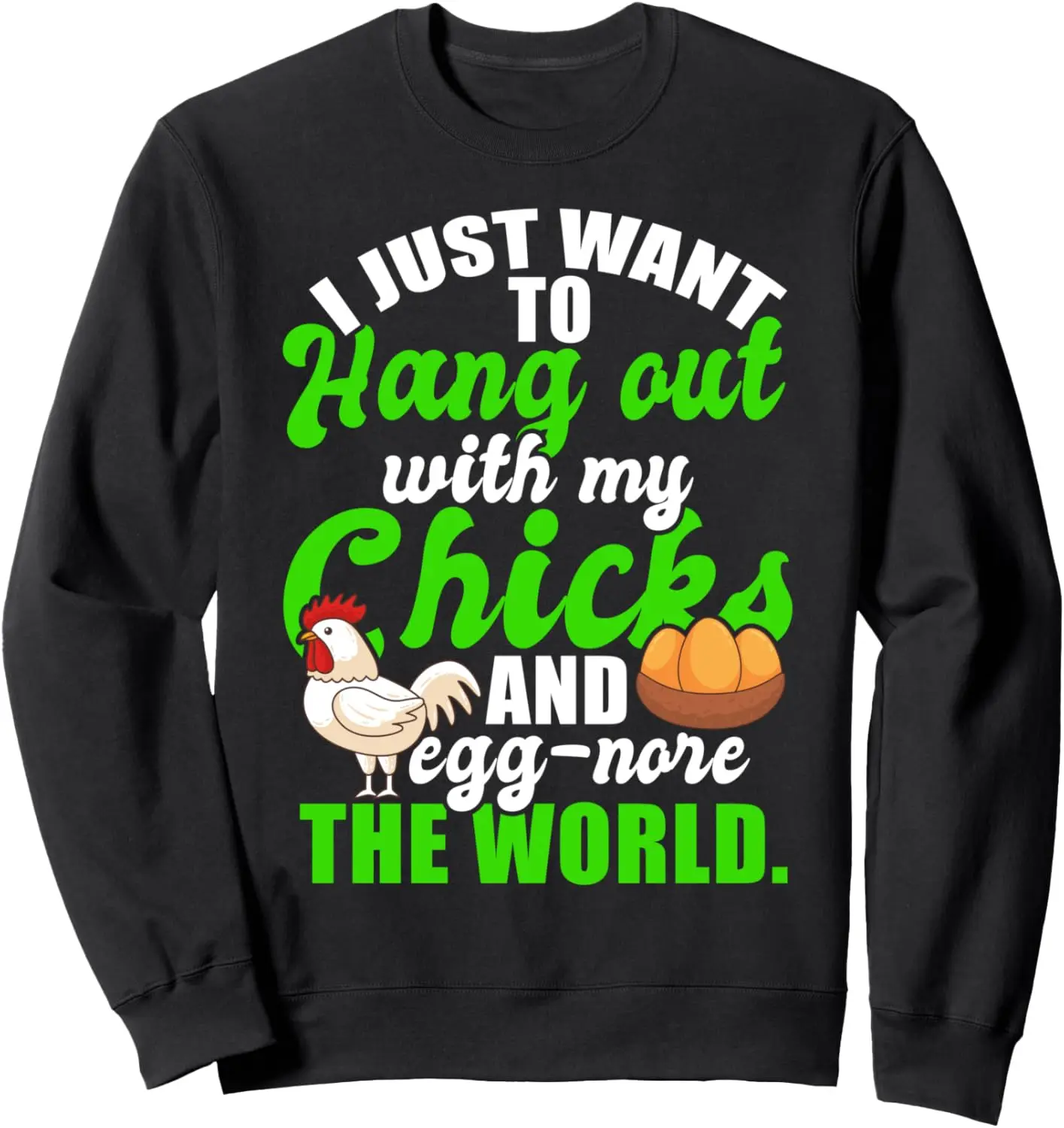 Chicken Pullet Wings Egg Poultry Sweatshirt