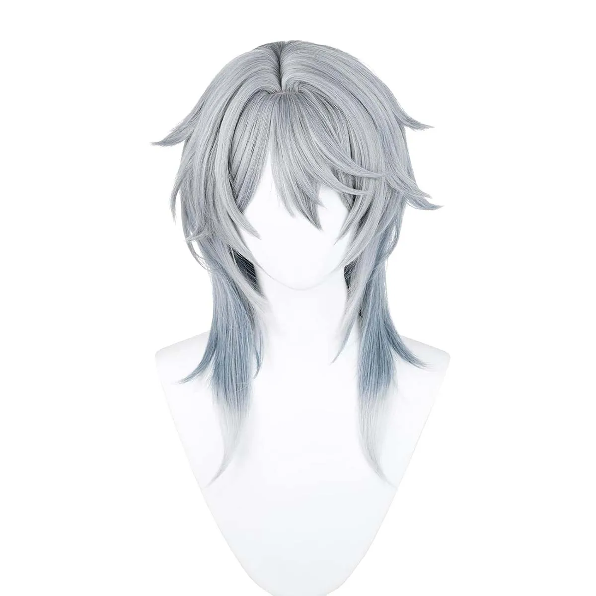 Men Cos Anime Game Party Sunday Harmony Grey Gradient Blue Hair Wig