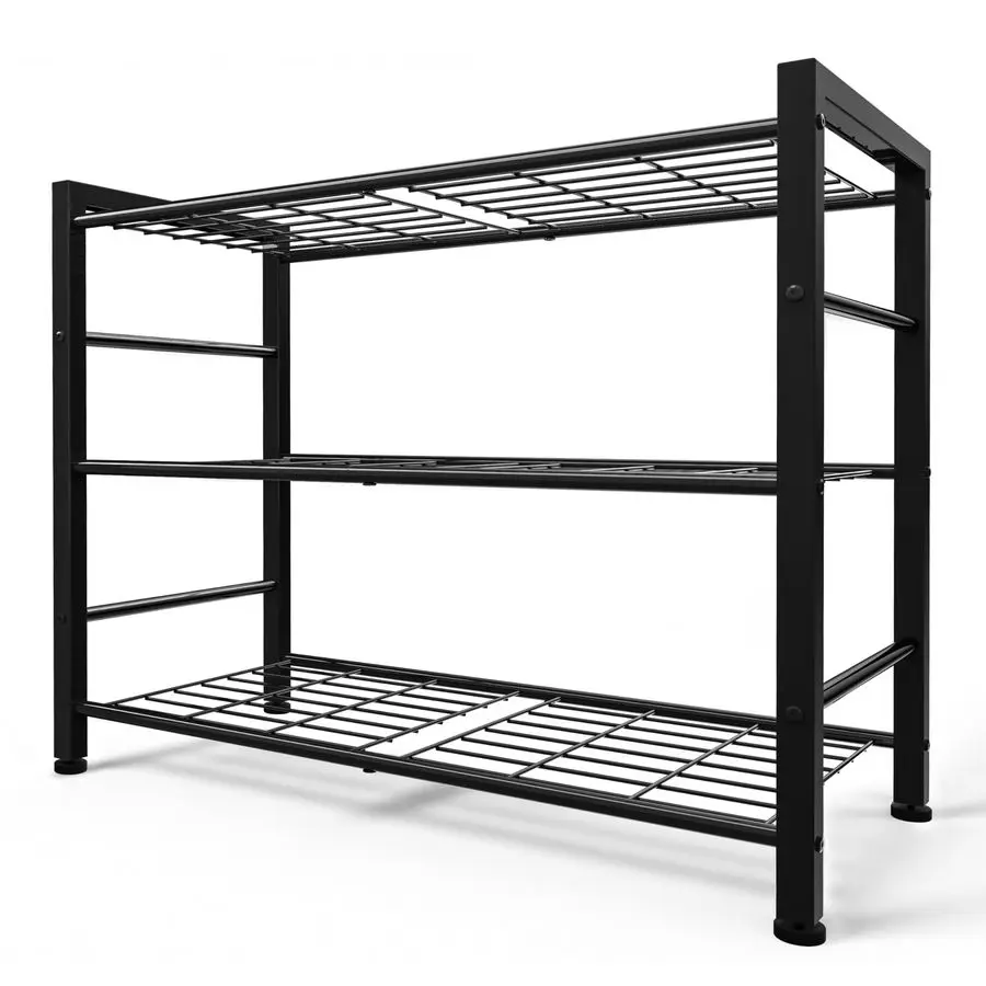 

Heavy Duty Storage Shelf, Stable Wire Metal Shelving Unit with Adjustable Feet, for Garage Pantry Kitchen Closet, Industrial Org