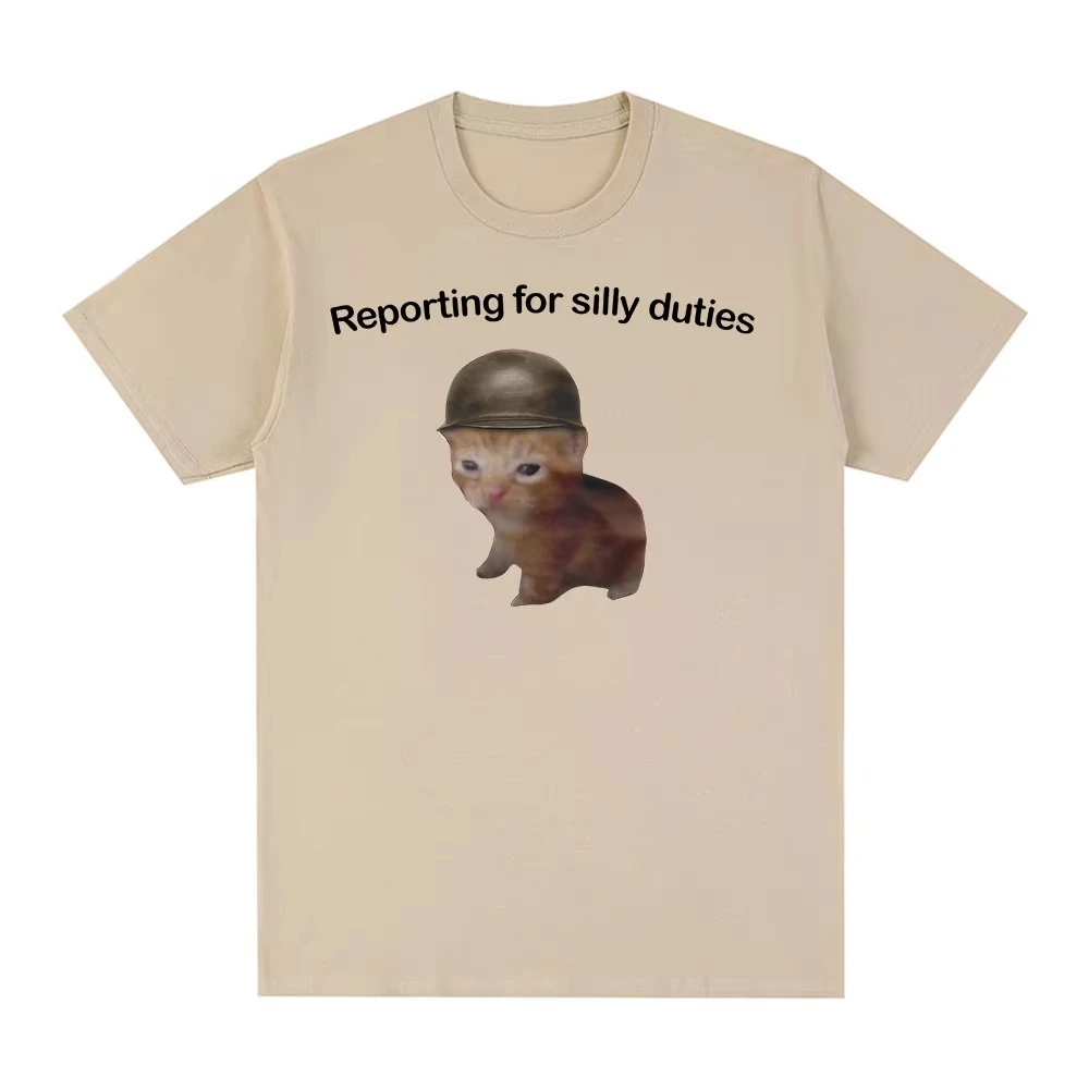 الرجال والنساء المألوف عادية فضفاض تي شيرت الشارع ارتداء تقرير مسؤوليات غبية مثيرة للاهتمام القط متحمس تي شيرت #3