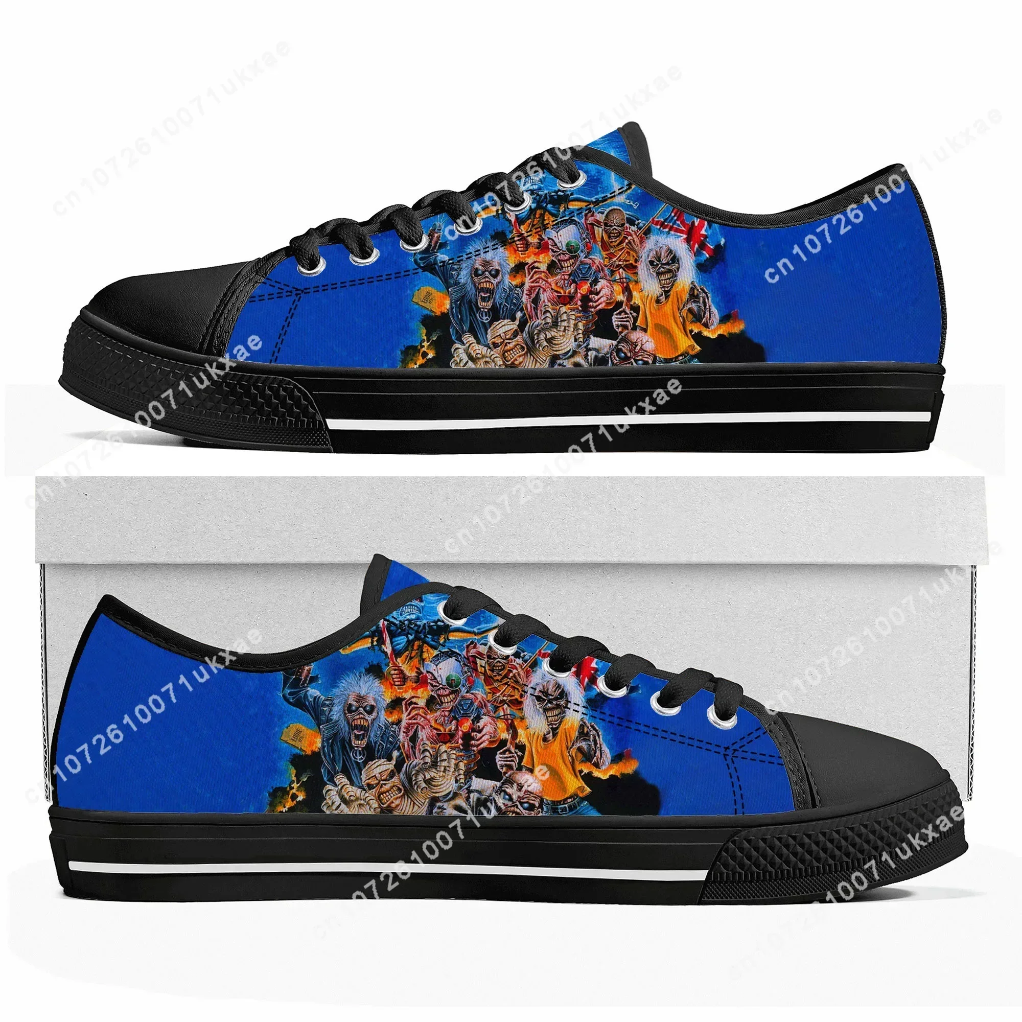 M-Maidens H-Heavy M-Metal Rock Band Singer Music Iron Low Top Sneakers Mens Womens Canvas Sneaker Casual Custom Made Shoes