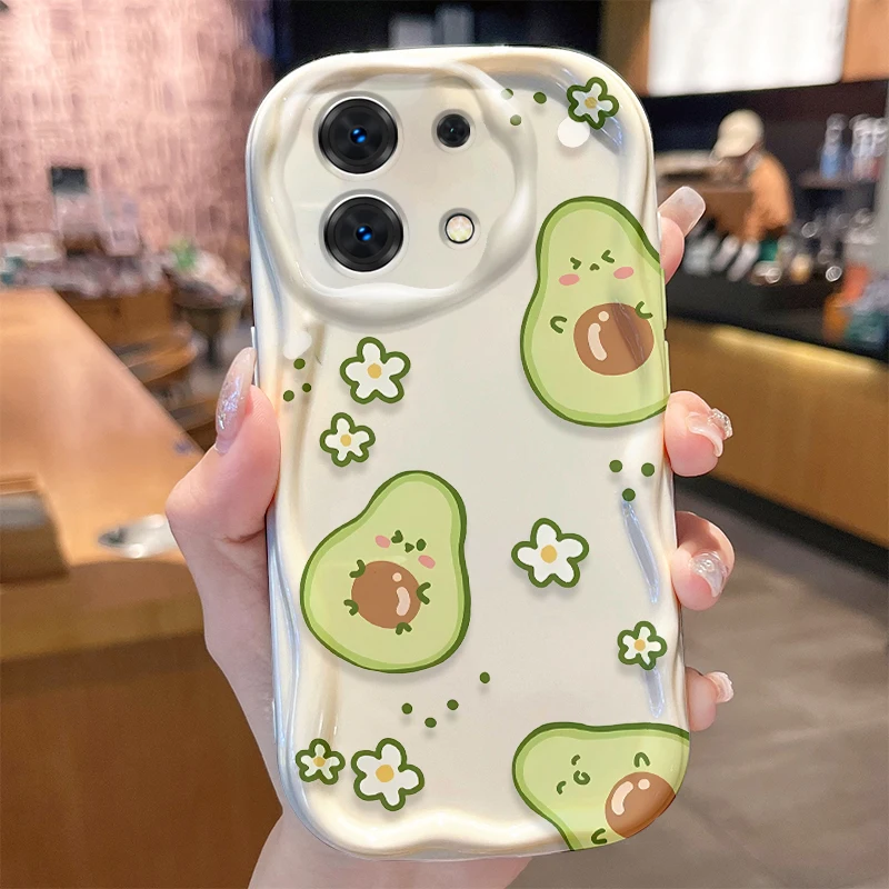 Etui Silikonowe z Motywem Owoców Cytryny Awokado na Xiaomi Redmi Note 14 13 12 11 10 Pro Plus 5G 9 14C 13C 4G 12C 10C 10S A2 A1