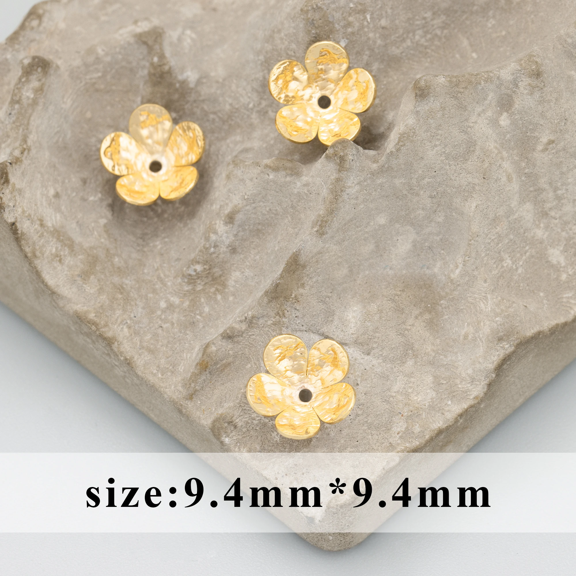 GUFEATHER,20pcs/lot,MH77,jewelry accessories,18k gold rhodium plated,copper,nickel free,flower shape,charms,jewelry making image 6