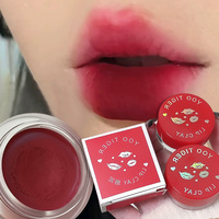 Punk Smoked Red Canned Matte Lip Mud Lipstick Cheek Blush Cream Pigment Paste Waterproof Lasting Velvet Mousse Lip Tint Cosmetic