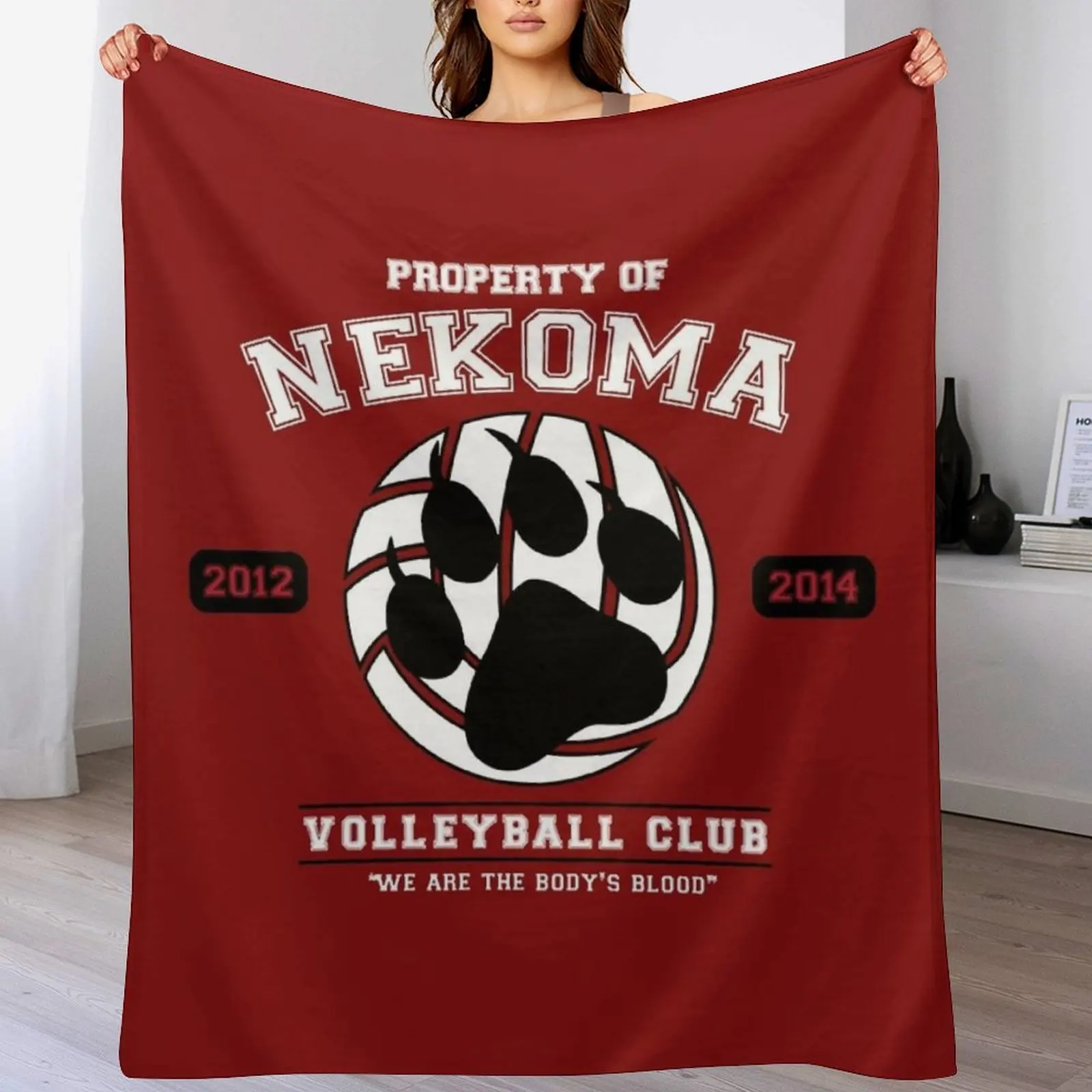 Team Nekoma Throw Blanket Sofas Giant Sofa Comforter Blankets