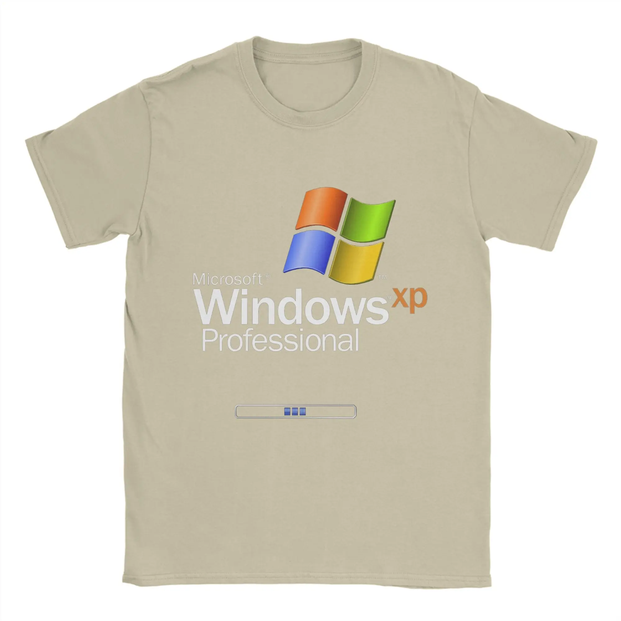 Windows Xp T-Shirt Men Vintage Cotton Tees Round Collar Short 