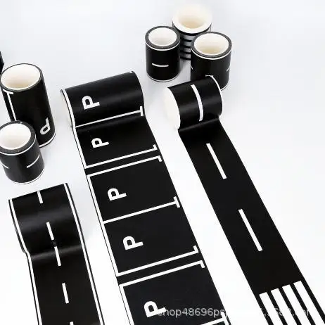 

Children's Cartoon DIY Road Rail Transit Washi Tape Road Tape, Car Miniature Parking Lot Scene