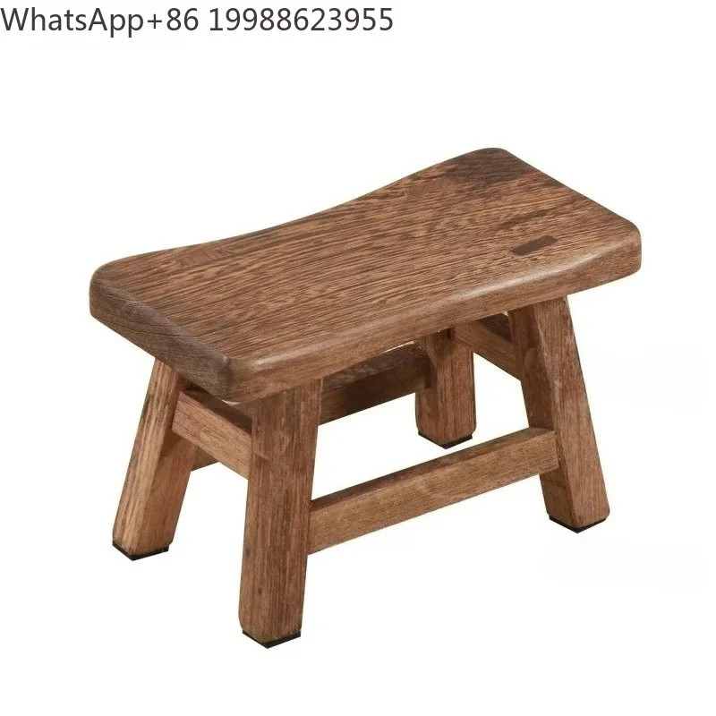 Chicken Wing Wooden Bathing Stool Solid Wood Small Bench Stool Child Mini Chinese Home Living Room Baby Adult Wooden Stool