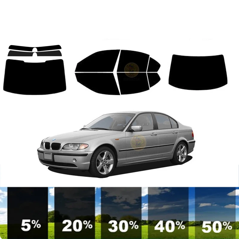 

precut Removable Window Tint Film For Car 100% UVR 5%-35%VLT Heat Insulation Carbon ﻿For BMW M3 4 DR SEDAN 1998-2006