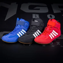 5 Colors men，women，child boxing shoes Rubber outsole breathable Wrestling shoes Women wrestling costume shoes for wrestling