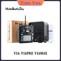 HelloRadio V16 PRO MAX Transmitter ELRS 4in1 2.4GHz Left Hand Throttle Remote Control for Airplane FPV Racing Drone