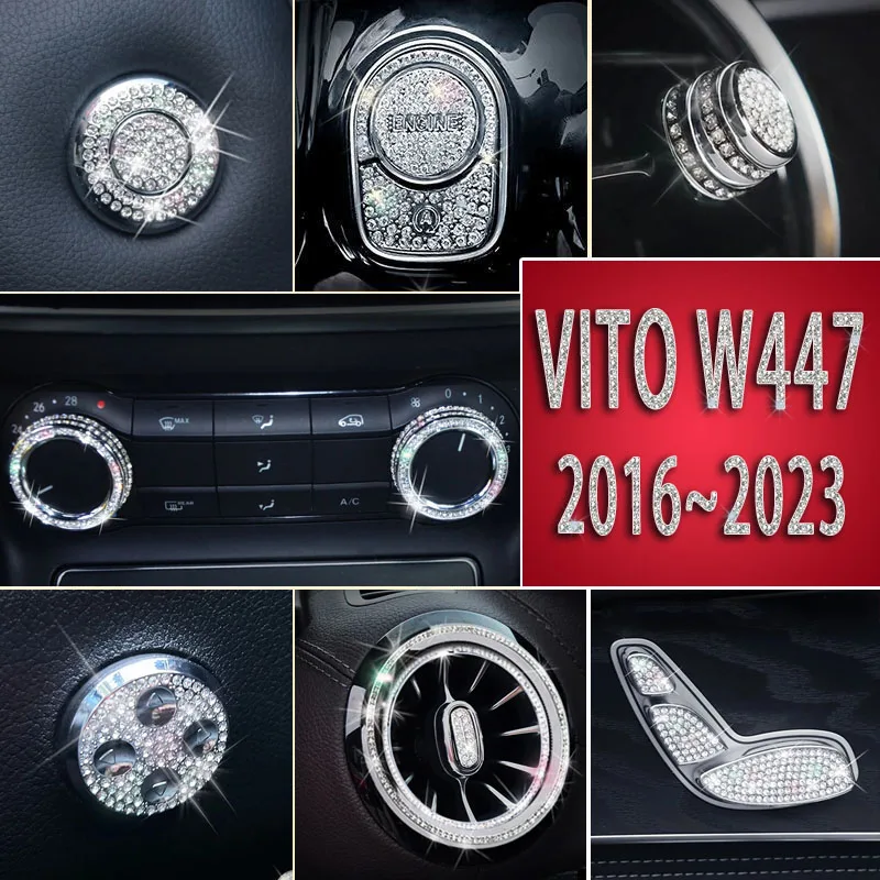 Diamond Decoration for Mercedes-Benz VITO W447 2016-2026 Refitted Vehicle Automotive Interior Renovation Luxury Car Modifying Ac