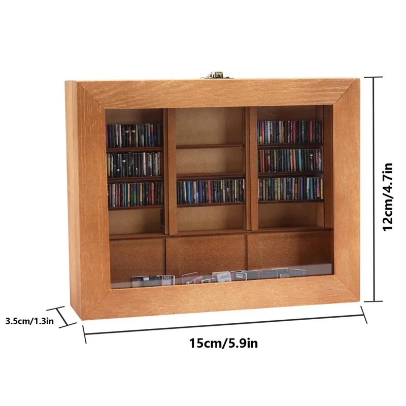 ABXF-رف كتب القلق مع 200 كتاب مكتبة مصغرة رف كتب خشبي تململ يهز القلق الخاص بك الإبداعي أ