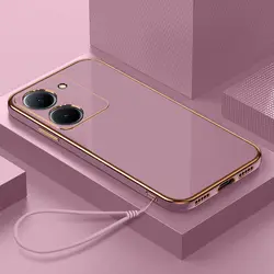 For vivo V29 Case Vivo V29 lite V27 V27e V25 V25e V23 Pro V21 V21E 5G V20 phone Case Luxury Plating Straight Edge TPU Soft Cover