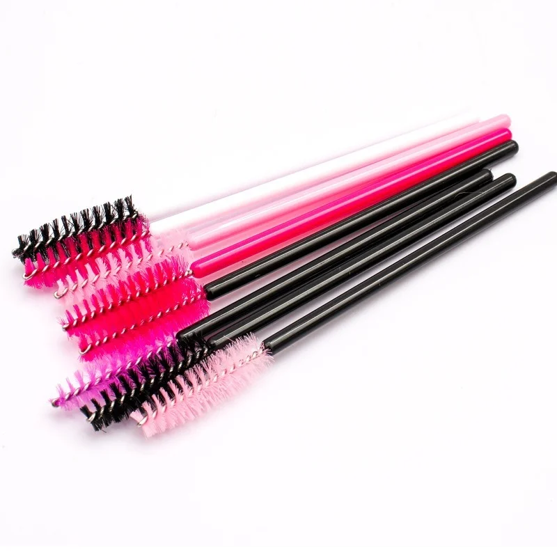 50Pcs Disposable Eyelash Brush Mascara Wands Colorful Plastic Applicator Professional Makeup Eye Brushes Eyelashes Extension