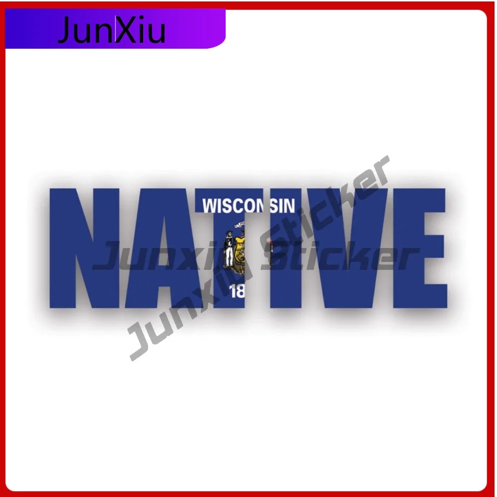 

Wisconsin Native Sticker Sun Resistant Fade Resistant Funny For Truck Motorcycle Car Window Self Adhesive Easy To Remove
