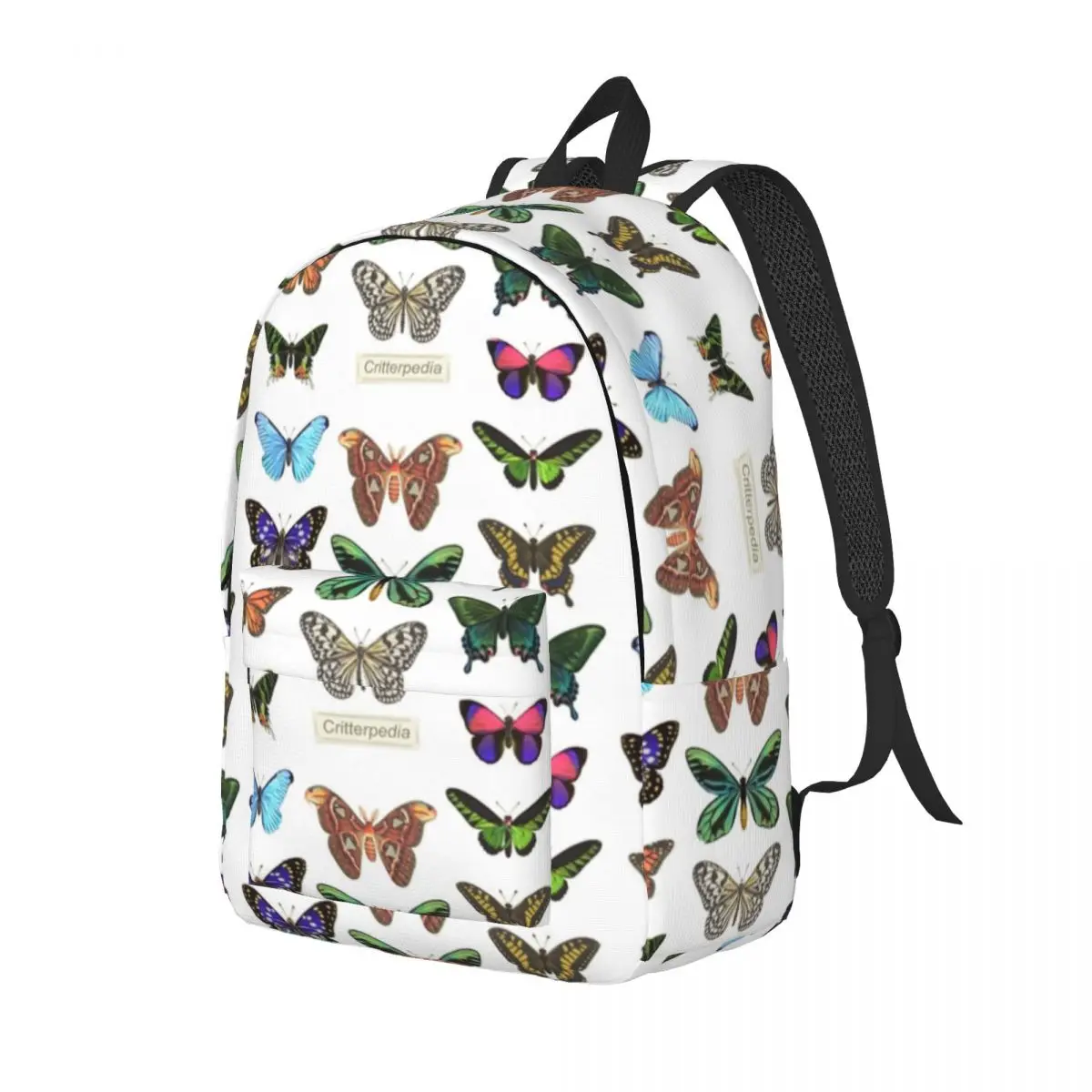 Mochila de borboletas de gado para crianças, mochila escolar colorida, bolsa primária pré-escolar com bolso, menino e menina, estudante