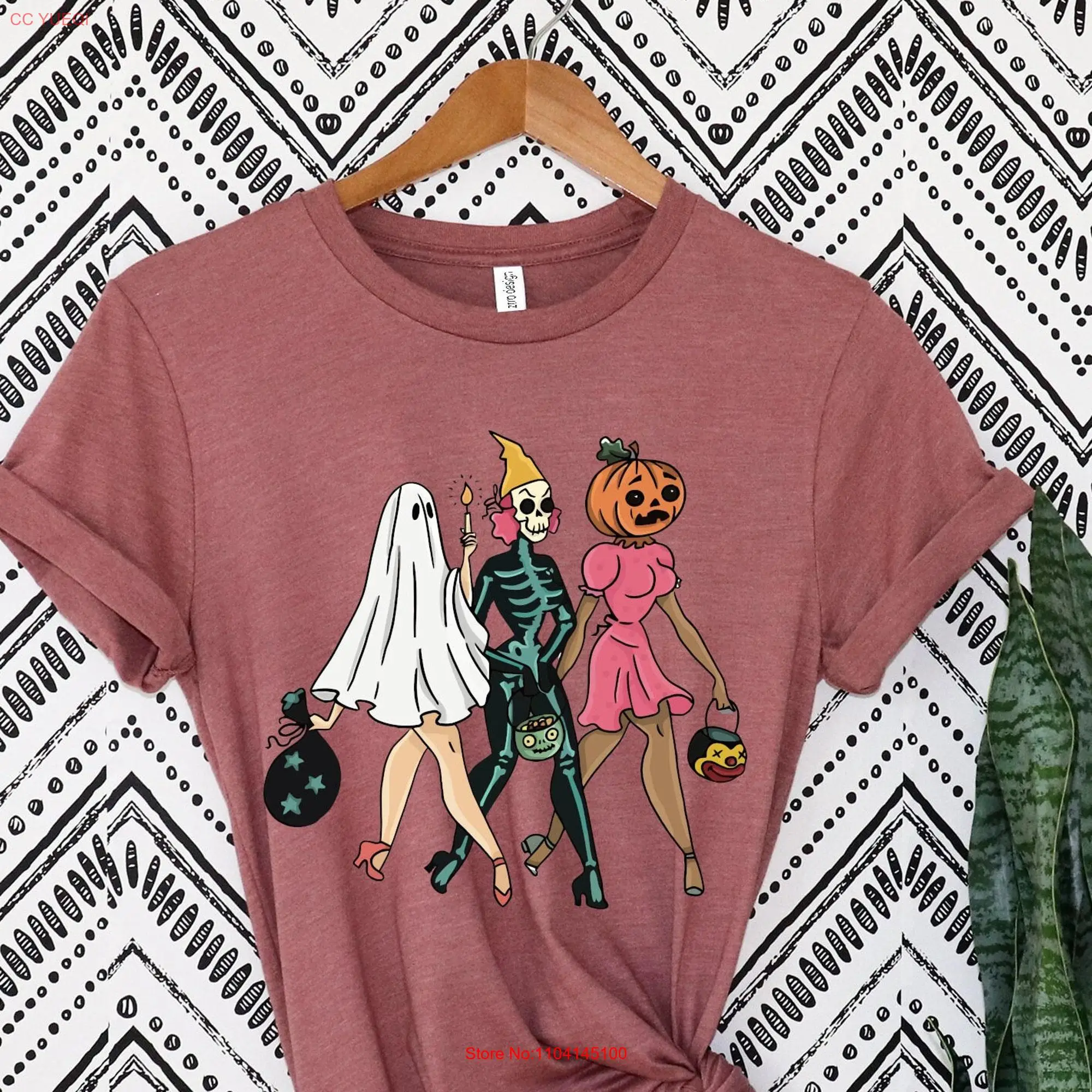 Get In Ghoulies We're Going Hauting T Shirt 90s Halloween Trick Or Treat Spooky Season Vintage long or short sleeves